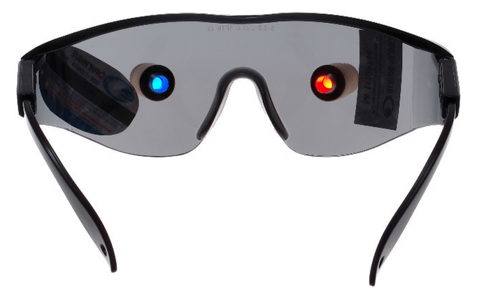 Gafas de adestramento con focos LED para mellorar a visión